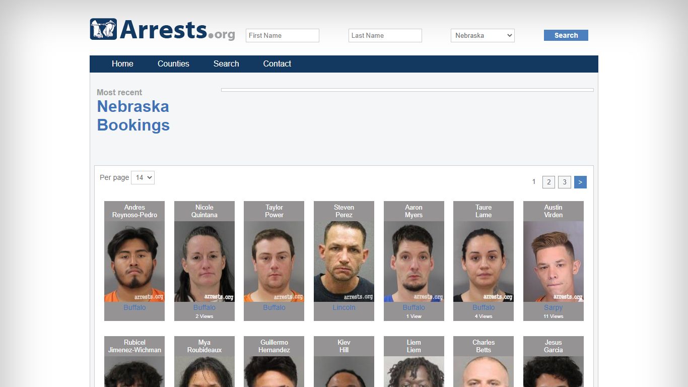 Nebraska Arrests and Inmate Search